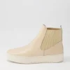 Luddey Camel Leather Elastic Ankle Boots