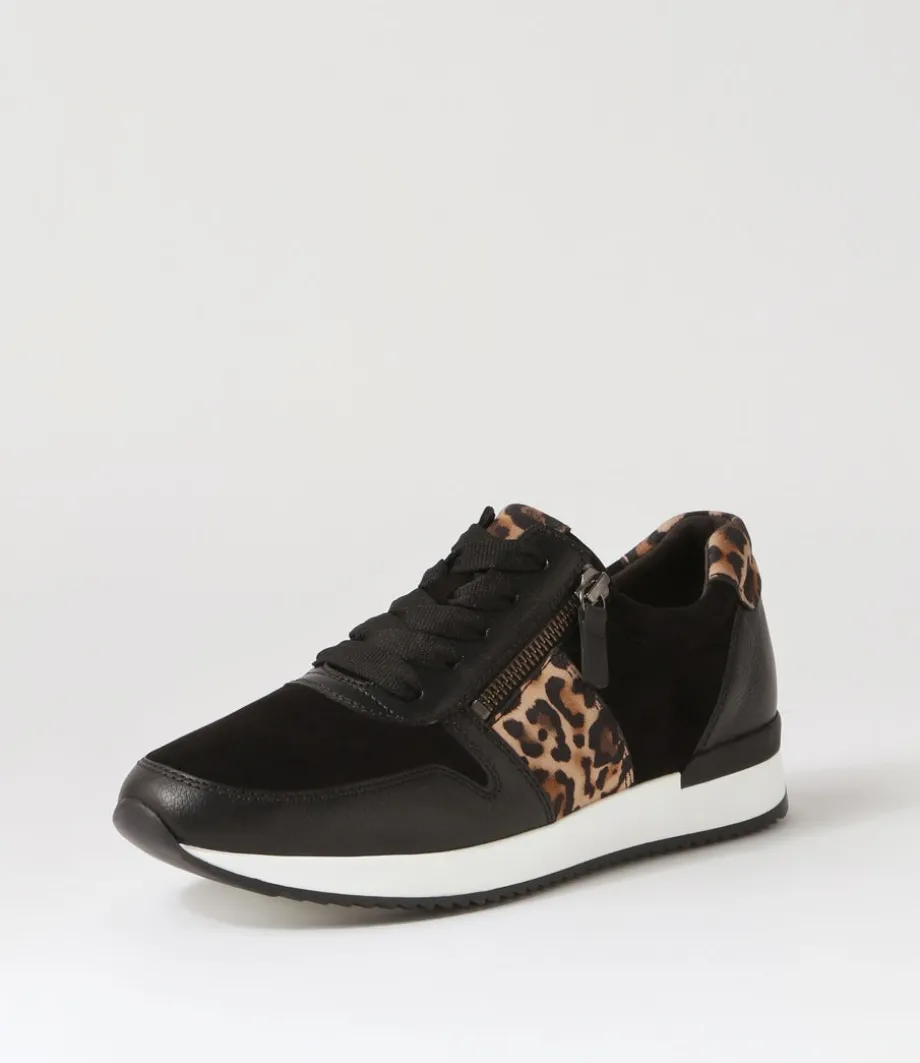 Madison Black Leather Sneakers