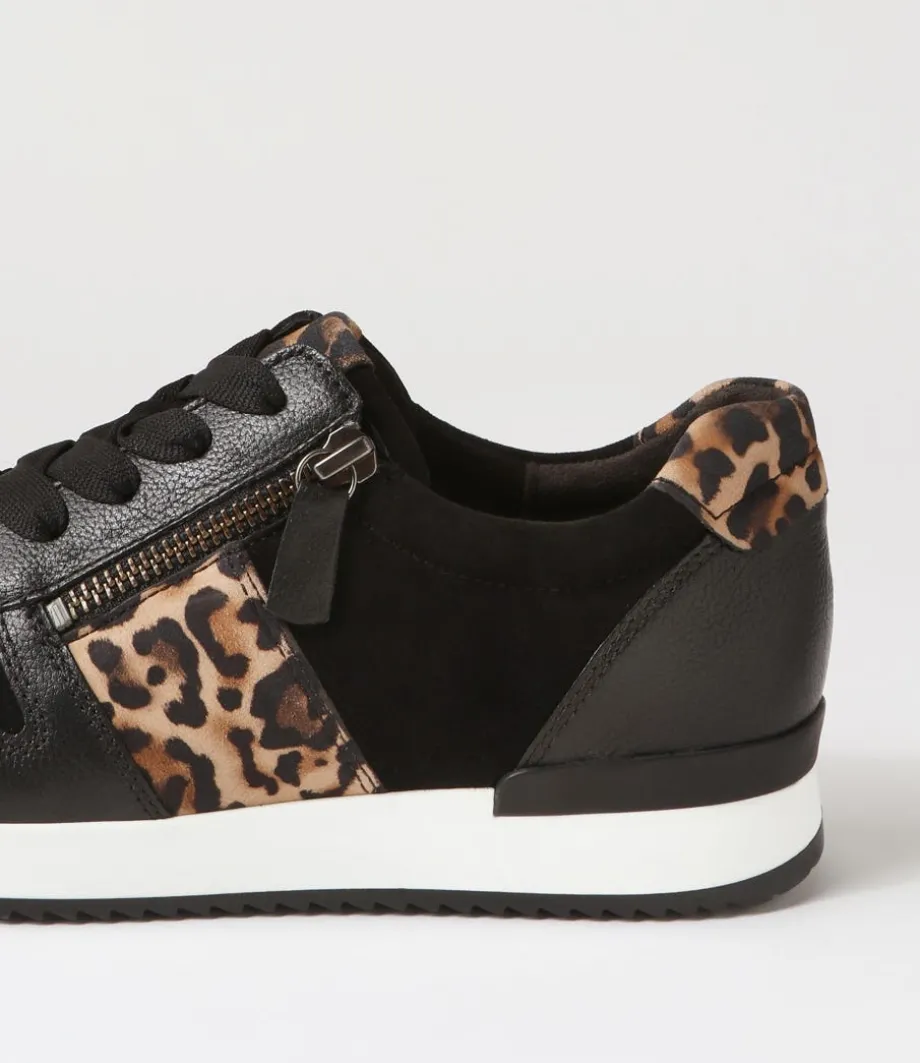 Madison Black Leather Sneakers