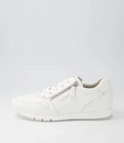 Manel Weiss Leather Sneakers