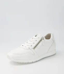 Manel Weiss Leather Sneakers