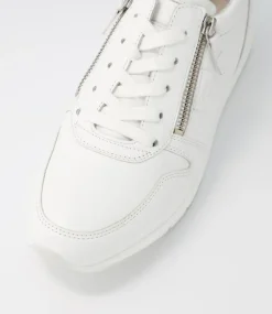 Manel Weiss Leather Sneakers