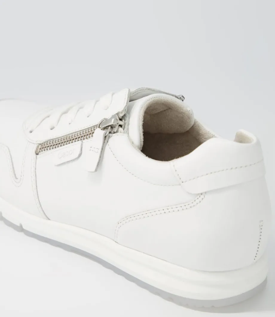 Manel Weiss Leather Sneakers