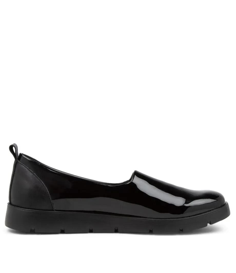 Marian W Black Patent Synthetic Loafers