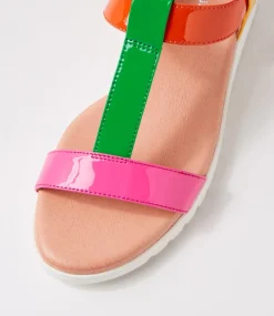 Marj Bright Patent Multi Sandals
