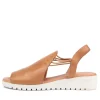 Marliss Dark Tan Leather Sandals Ws