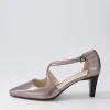 Marnee2 Gunmetal Snake Leather Heels