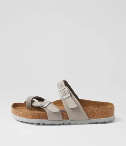 Mayari Sfb Dove Grey Nubuck Slides