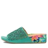 Mehmet W Light Emerald Leather Sandals