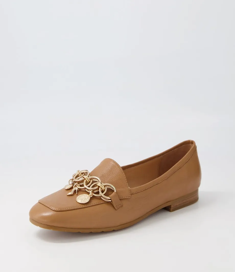 Mennat Dark Tan Leather Loafers