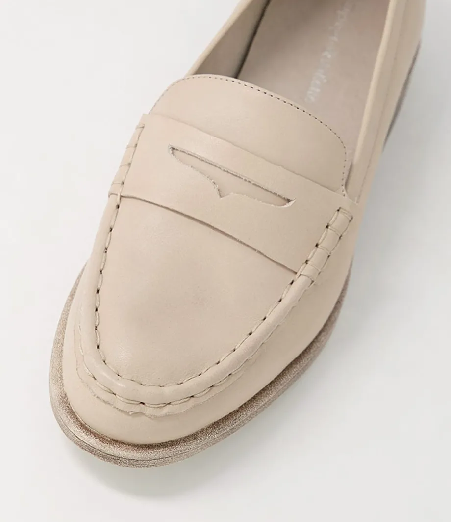 Messina Almond Leather Loafers