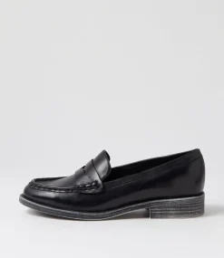 Messina Black Leather Loafers