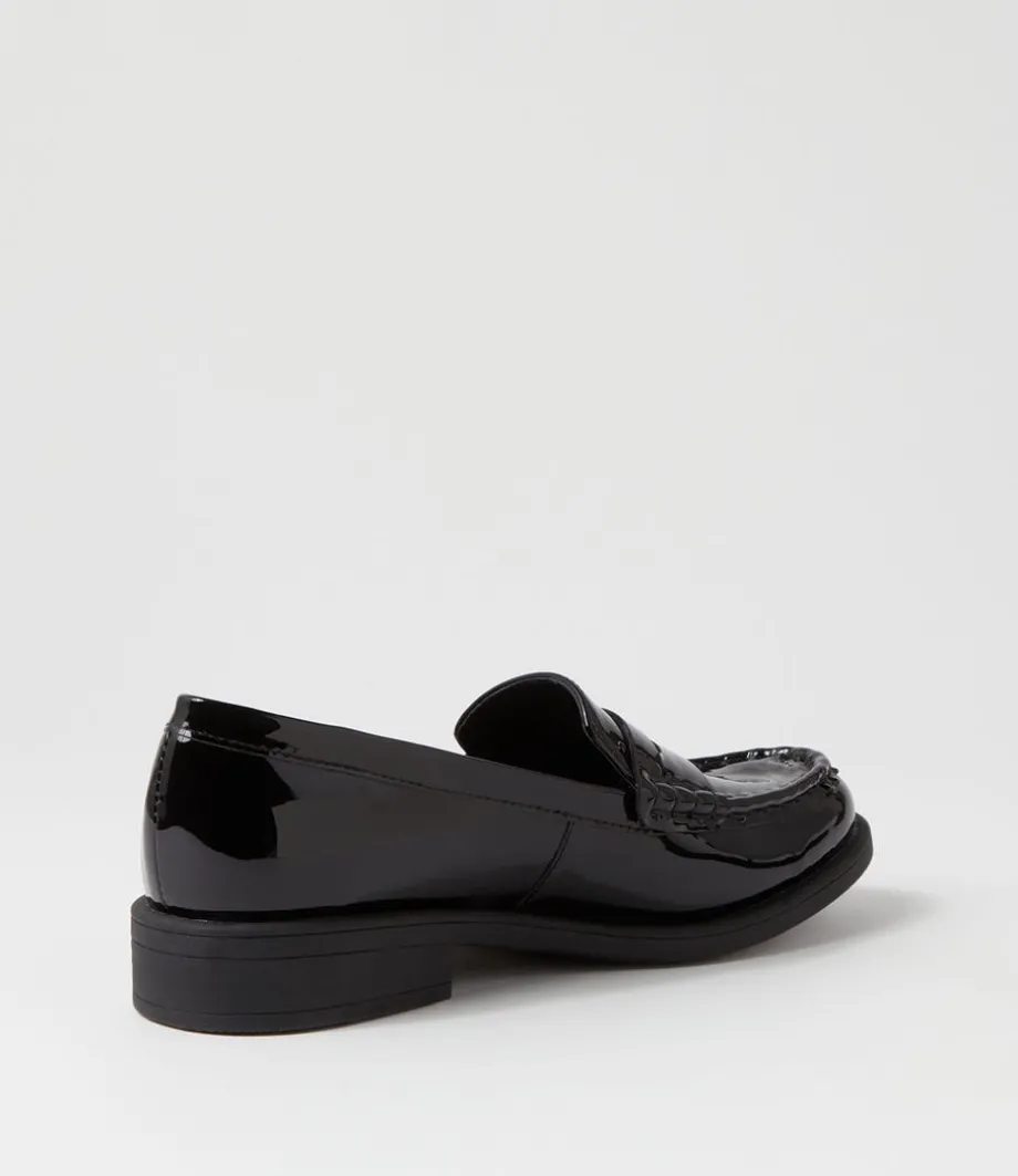 Messina Black Patent Leather Loafers