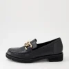 Misima W Black Leather Loafers