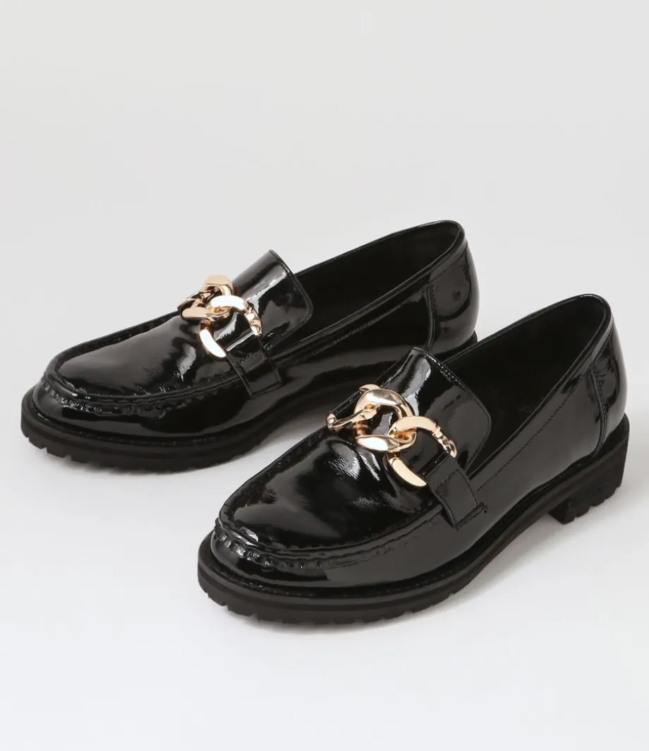 Misima W Black Patent Leather Loafers