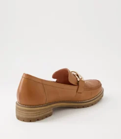 Misima W Tan Leather Loafers