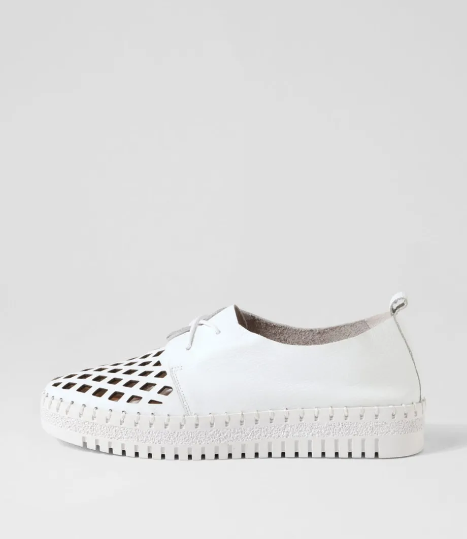 Mosi White Leather Sneakers