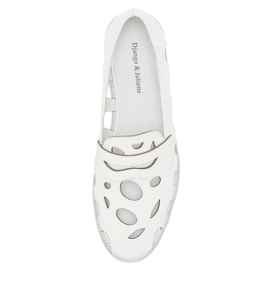Nalwa White Patent Leather Loafers