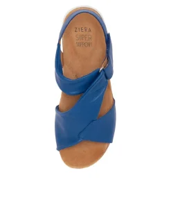 Nazly Xw Cobalt Leather Sandals