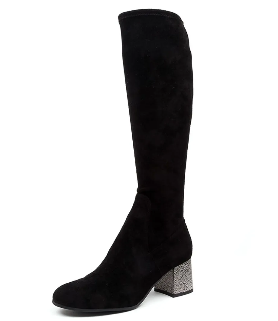 Nething Dj Black Pewter He Stretch Microsuede