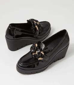 Newcomb Black Patent Leather Heels