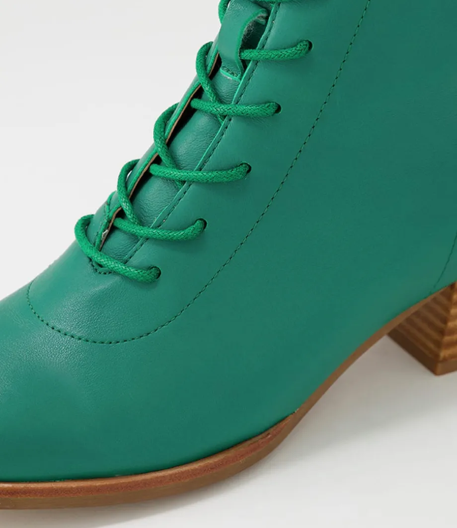 Nocal Emerald Leather Lace Up Boots