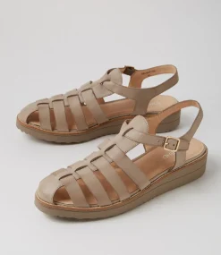 Oblight Smoke Leather Flat Shoes