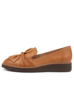 Oclem Dark Tan Leather Flat Shoes Cs