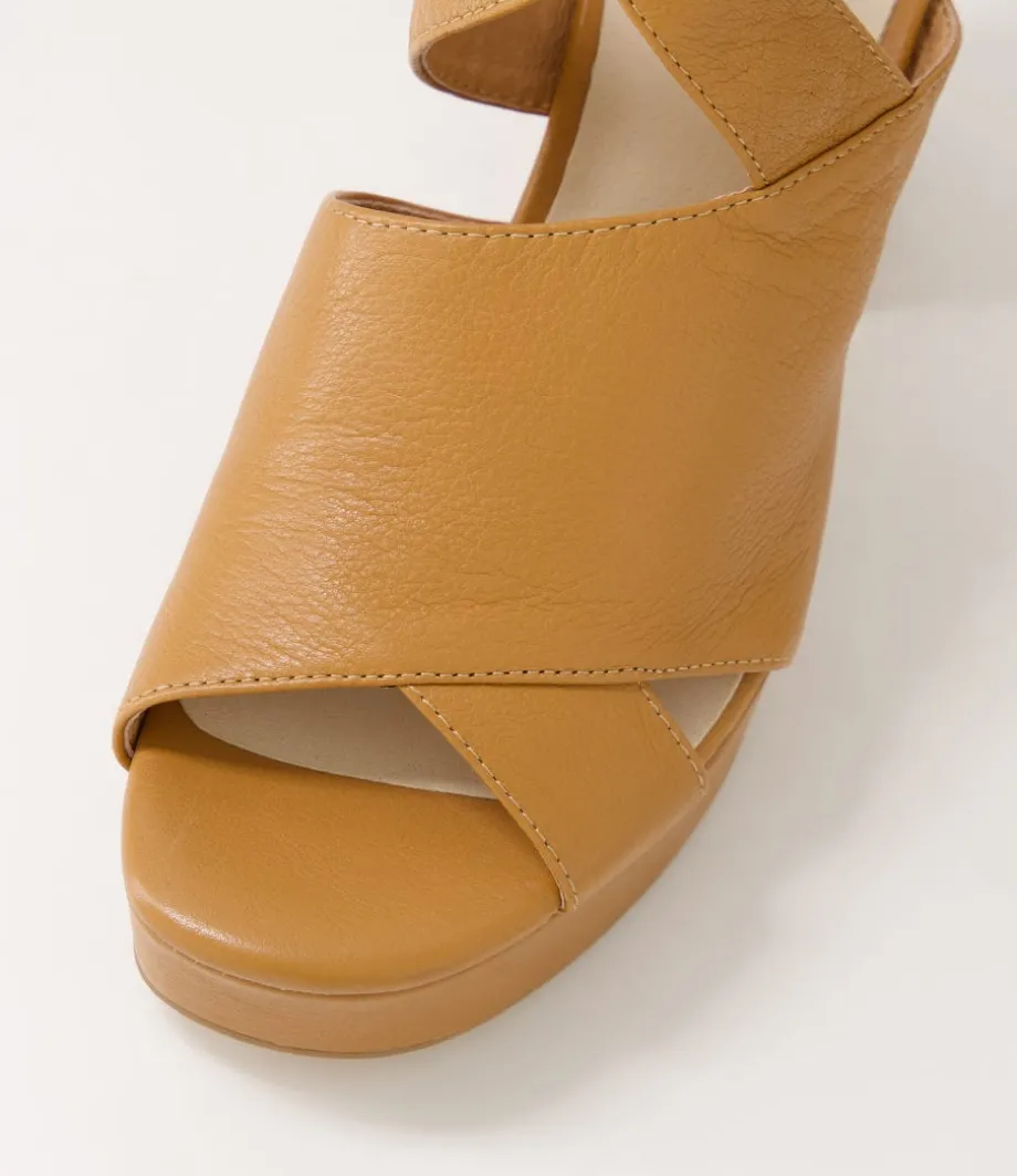 Ojulie Dark Tan Leather Sandals
