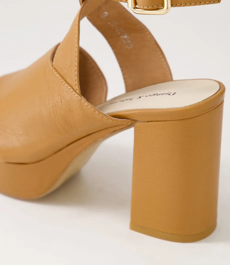 Ojulie Dark Tan Leather Sandals