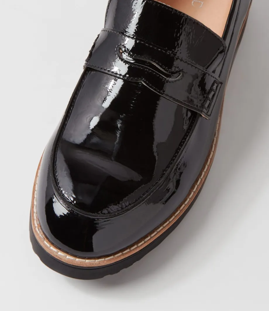 Oley Black Patent Leather Loafers