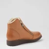 Opal Tan Leather Fur Ankle Boots