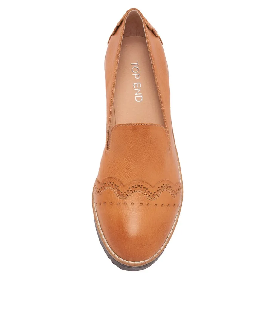 Orchidy Dark Tan Leather Loafers Cs