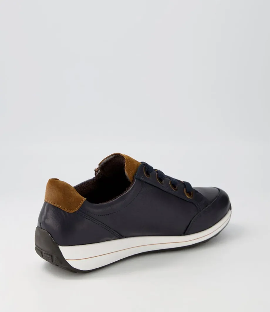 Osaka 87 Blau Nuss Leather Suede Sneakers