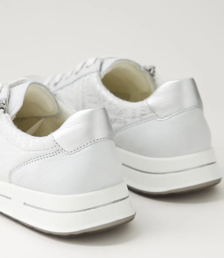 Osaka 1 Misty Grey Silver Leather Sneakers