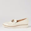 Ozama Ivory Patent Leather Loafers