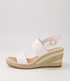 Pama White Gold Multi Leather Espadrilles