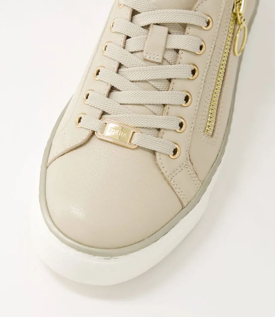 Pamela Xf Almond Leather Sneakers