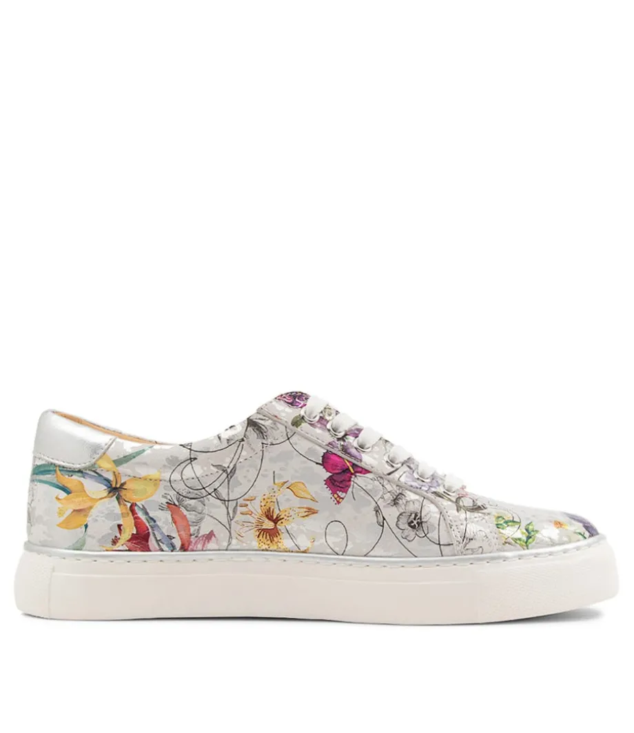Pamela Xf White Fields Leather Sneakers