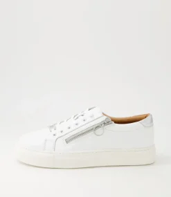 Pamela Xf White Silver Leather Sneakers