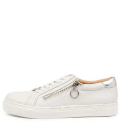 Pamela Xf White Silver Leather Sneakers