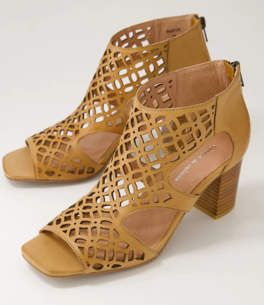 Panter Dark Tan Leather Sandals