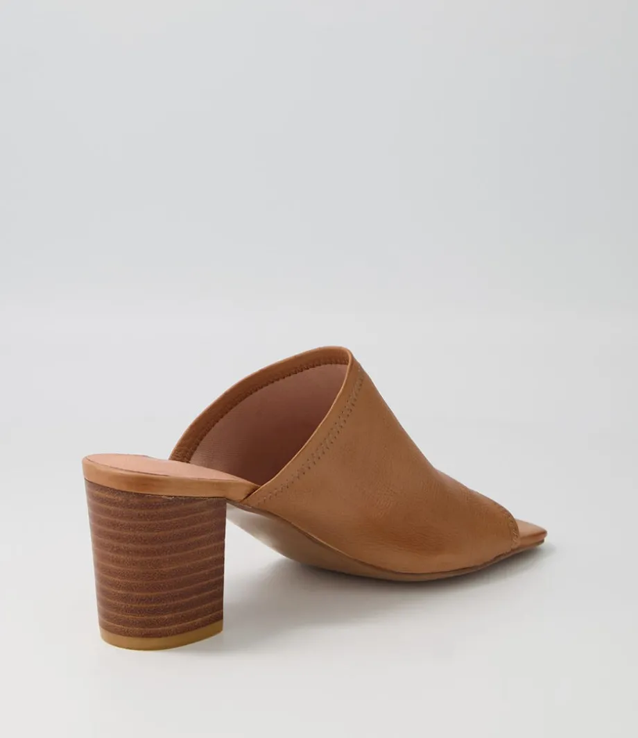 Pantry Tan Leather Mules