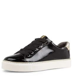 Penny Xf Black Gold Patent Leather Sneakers