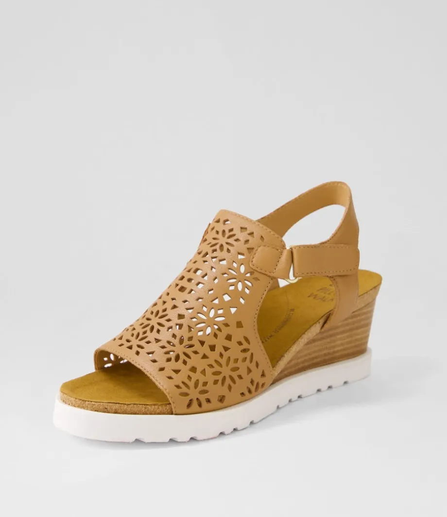 Perynn W Tan Leather Sandals