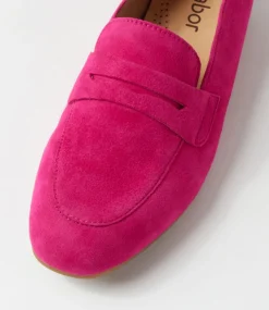 Phoebe Pink Suede Loafers