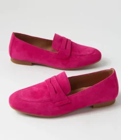 Phoebe Pink Suede Loafers