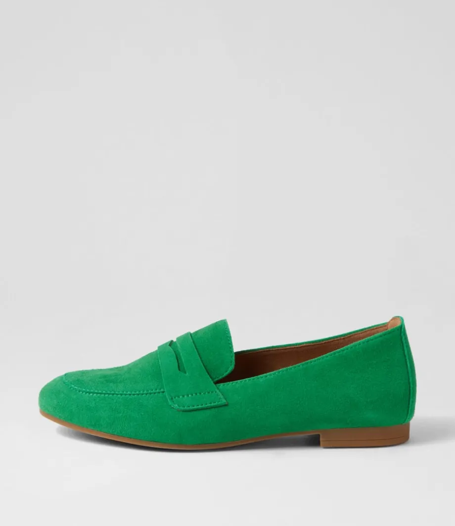 Phoebe Verde Suede Loafers