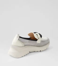 Polinesia 13 White Panna Mesh Leather Loafers