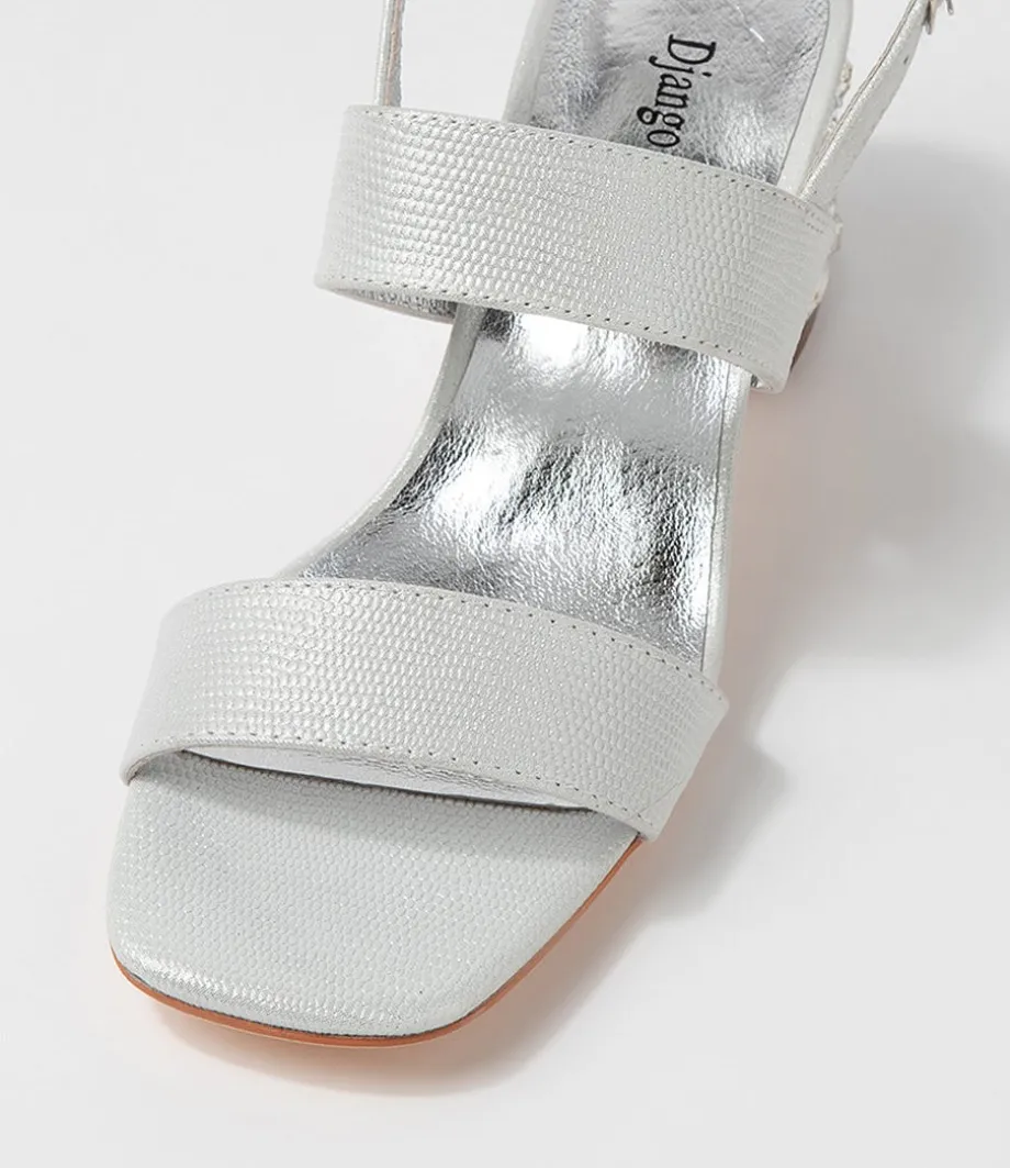 Prent Silver Glow Lizard Sandals